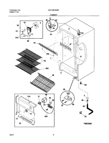 05 - Cabinet parts for Gibson Freezer GFU14F3AW2 from AppliancePartsPros.com