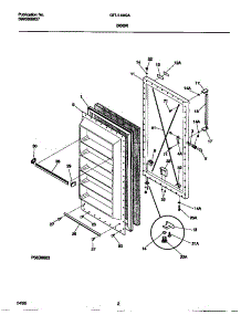 02 - Door parts for Frigidaire Freezer GFU14M9AW6 from AppliancePartsPros.com