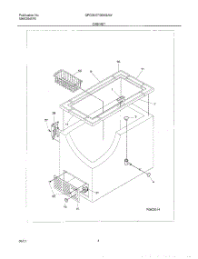 05 - Cabinet parts for Gibson Freezer GFC09M3AW0 from AppliancePartsPros.com