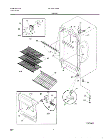 05 - Cabinet parts for Gibson Freezer GFU14F3HW4 from AppliancePartsPros.com