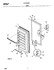 02 - Door parts for Frigidaire Freezer GFU17D5GW0 from AppliancePartsPros.com