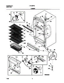 03 - Cabinet parts for Frigidaire Freezer GFU20F7GW0 from AppliancePartsPros.com