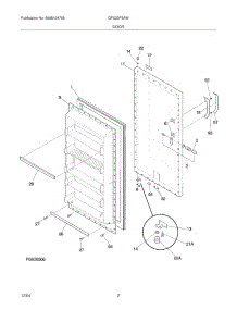 03 - Door parts for Gibson Freezer GFU20F5AW6 from AppliancePartsPros.com