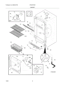05 - Cabinet parts for Gibson Freezer GFU20F5AW6 from AppliancePartsPros.com