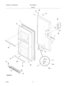 03 - Door parts for Gibson Freezer GFU21M6AW4 from AppliancePartsPros.com