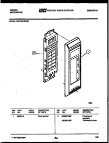 03 - Control Panel parts for Frigidaire Microwave OM13P4NWHE from AppliancePartsPros.com