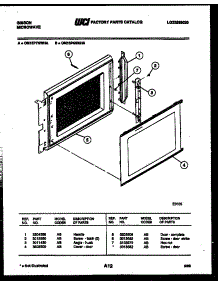 03 - Door Parts parts for Frigidaire Microwave OM13P7NWHA from AppliancePartsPros.com