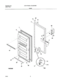 03 - Door parts for Gibson Freezer GFU17F5AW2 from AppliancePartsPros.com