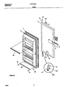 02 - Door parts for Frigidaire Freezer GFU17M4GW1 from AppliancePartsPros.com