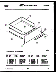05 - Drawer Parts parts for Frigidaire Range CEA3M2WSTD from AppliancePartsPros.com
