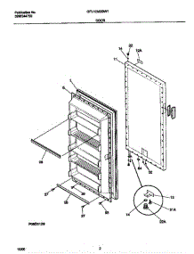 Door parts for Gibson Freezer GFU12M2GW1 from AppliancePartsPros.com