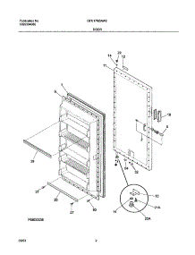 03 - Door parts for Gibson Freezer GFU17M3AW2 from AppliancePartsPros.com
