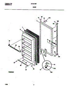 02 - Door parts for Frigidaire Freezer GFU21D9FW0 from AppliancePartsPros.com