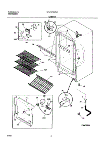 05 - Cabinet parts for Gibson Freezer GFU14F3AW3 from AppliancePartsPros.com