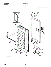 02 - Door parts for Frigidaire Freezer GFU16F7AW7 from AppliancePartsPros.com