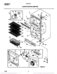 03 - Cabinet / Control / Shelves parts for Frigidaire Freezer GFU16F7AW7 from AppliancePartsPros.com