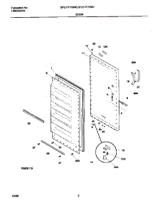02 - Door parts for Frigidaire Freezer GFU17F7GW0 from AppliancePartsPros.com