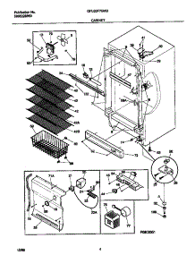 03 - Cabinet parts for Frigidaire Freezer GFU20F7GW3 from AppliancePartsPros.com