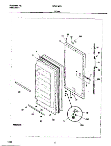 02 - Door parts for Frigidaire Freezer GFU21M7HW0 from AppliancePartsPros.com