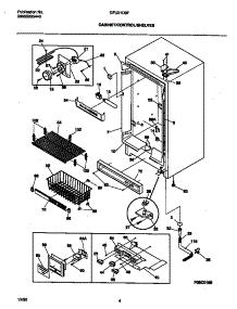 03 - Cabinet / Control / Shelves parts for Frigidaire Freezer GFU21D9FW0 from AppliancePartsPros.com