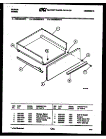 05 - Drawer Parts parts for Frigidaire Range CEB3M2WSTE from AppliancePartsPros.com