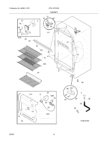 05 - Cabinet parts for Gibson Freezer GFU14F3AW4 from AppliancePartsPros.com