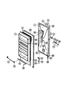 02 - Door parts for Frigidaire Freezer GFU16F7AW4 from AppliancePartsPros.com