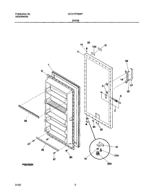 03 - Door parts for Gibson Freezer GFU17F5AW1 from AppliancePartsPros.com