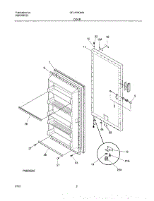03 - Door parts for Gibson Freezer GFU17M3AW0 from AppliancePartsPros.com