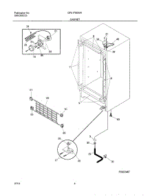 05 - Cabinet parts for Gibson Freezer GFU17M3AW0 from AppliancePartsPros.com