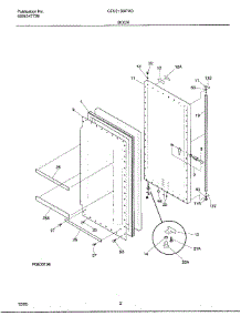 02 - Door parts for Frigidaire Freezer GFU21D9FW3 from AppliancePartsPros.com
