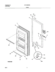 03 - Door parts for Gibson Freezer GFU21M3AW2 from AppliancePartsPros.com