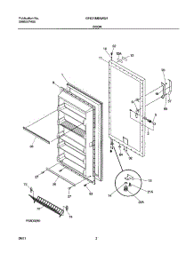 03 - Door parts for Gibson Freezer GFU21M6AW0 from AppliancePartsPros.com