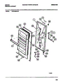 02 - Door parts for Frigidaire Freezer GFU21M9AW3 from AppliancePartsPros.com