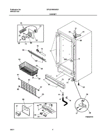 05 - Cabinet parts for Gibson Freezer GFU21M6AW0 from AppliancePartsPros.com