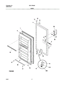 03 - Door parts for Gibson Freezer GFU17F5AW3 from AppliancePartsPros.com