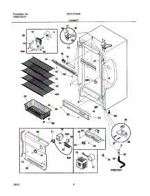 05 - Cabinet parts for Gibson Freezer GFU17F5AW3 from AppliancePartsPros.com
