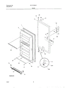 03 - Door parts for Gibson Freezer GFU17M6HW2 from AppliancePartsPros.com
