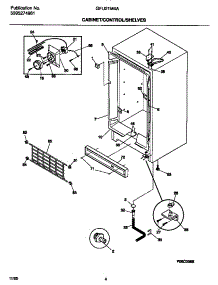 03 - Cabinet / Control / Shelves parts for Frigidaire Freezer GFU21M4AW4 from AppliancePartsPros.com