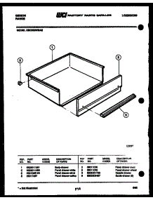 07 - Drawer Parts parts for Frigidaire Range CEC3S5WSAE from AppliancePartsPros.com