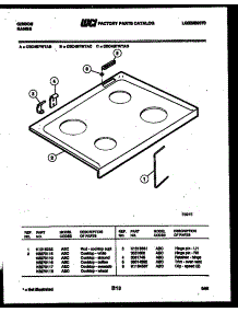 05 - Cooktop Parts parts for Frigidaire Range CEC4S7WTAC from AppliancePartsPros.com