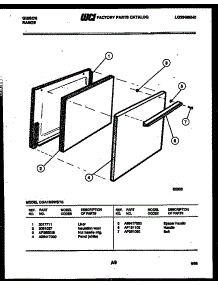 03 - Door Parts parts for Frigidaire Range CGA1M3WSTB from AppliancePartsPros.com