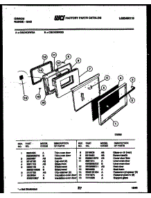 05 - Door Parts parts for Frigidaire Range CGC4C6WXB from AppliancePartsPros.com