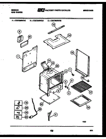 07 - Body Parts parts for Frigidaire Range CGC3M6WXC from AppliancePartsPros.com