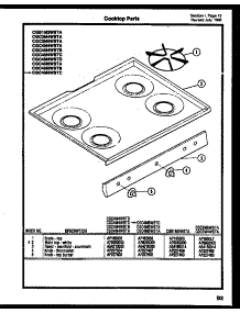 09 - Cooktop Parts parts for Frigidaire Range CGC4M4WSTB from AppliancePartsPros.com