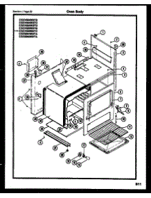 15 - Oven Body parts for Frigidaire Range CGC4M4WSTB from AppliancePartsPros.com