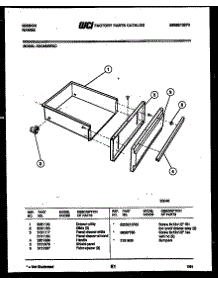 05 - Drawer Parts parts for Frigidaire Range CEC3S5WXC from AppliancePartsPros.com