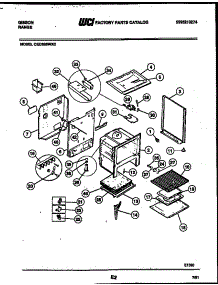 07 - Backguard parts for Frigidaire Range CEC3S5WXC from AppliancePartsPros.com