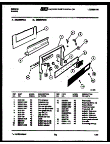 07 - Backguard parts for Frigidaire Range CEC3S5WXB from AppliancePartsPros.com