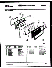 03 - Door Parts parts for Frigidaire Range CEC4M4WXC from AppliancePartsPros.com